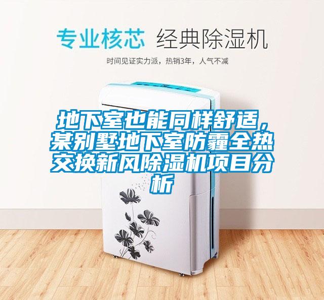地下室也能同样舒适，某别墅地下室防霾全热交换新风香蕉福利视频机项目分析
